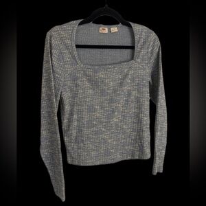Levi's Light Blue Textured Knit Top